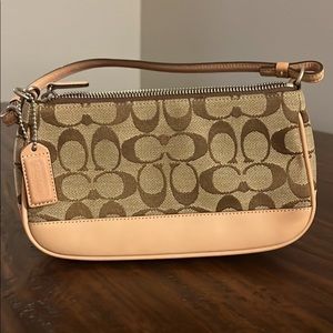 COACH monogrammed top handle purse